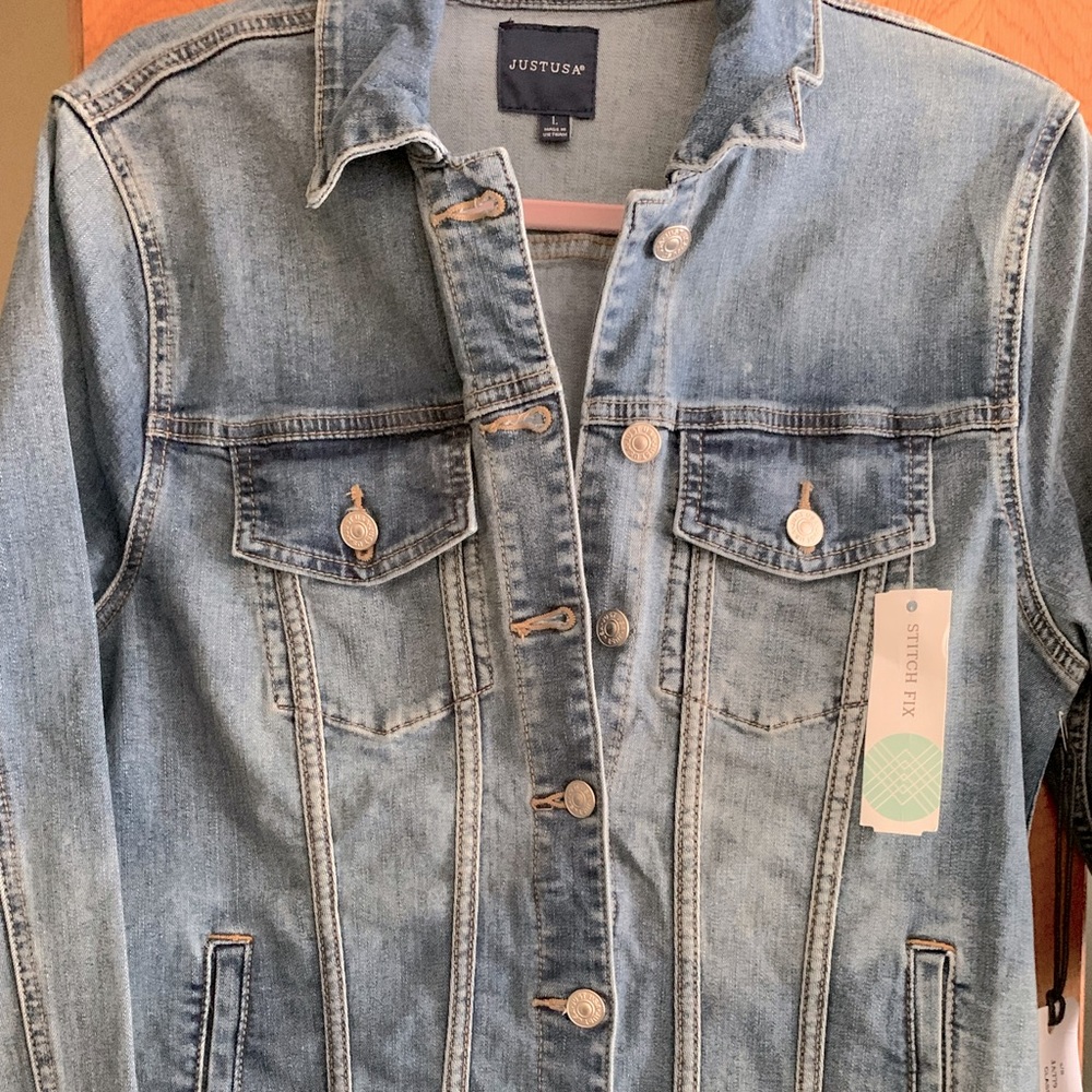 JustUSA Stitch Fix Denim Jacket, Size L